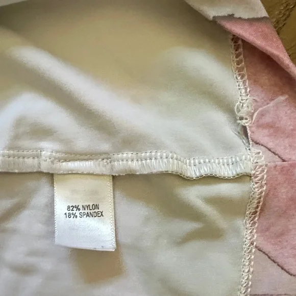ST. JOHN Pink Floral Print Jersey Women’s Medium 3/4 Sleeve Blouse - Picture 8 of 9
